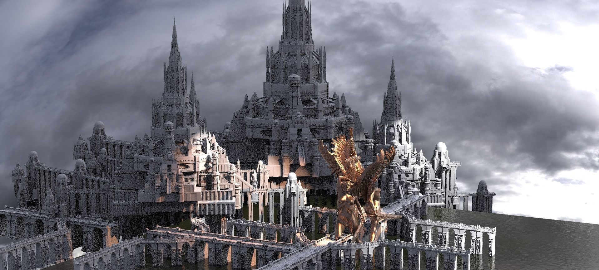 King Arthur Palace City Streets 3D model_1