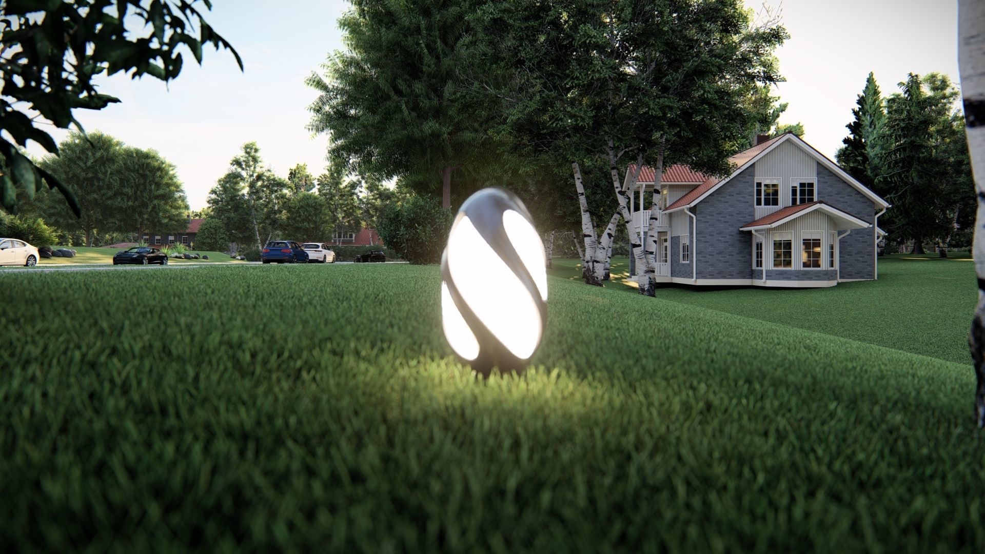 Futuristic Sci-Fi Lighting Unit 3D model_1