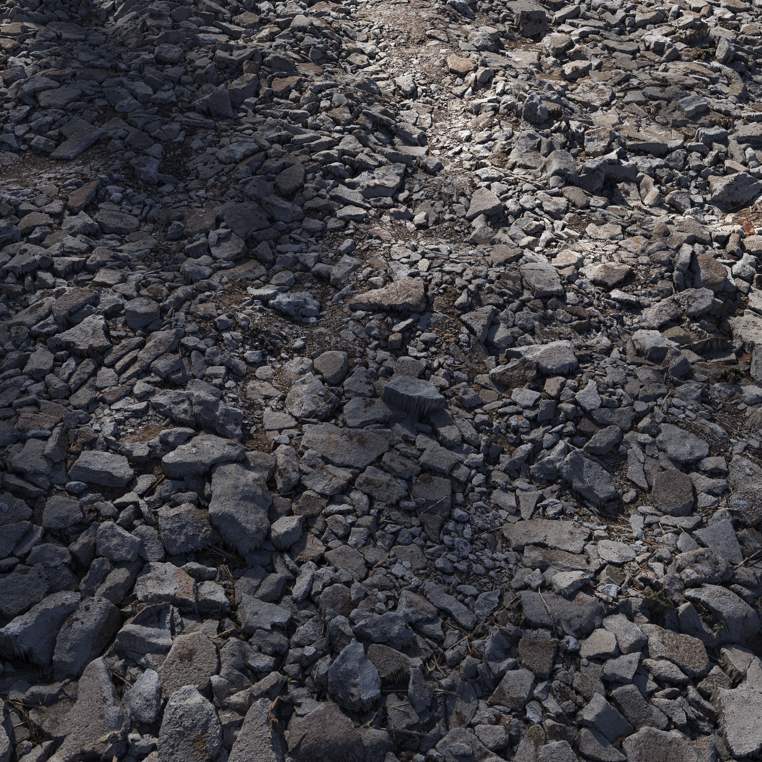 The surface of Concrete debris 3D model_2