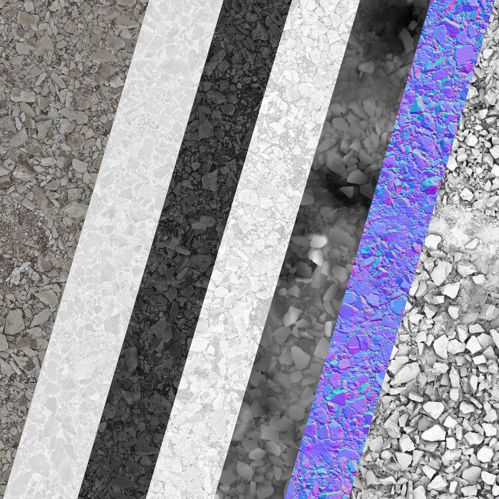 The surface of Concrete debris 3D model_6