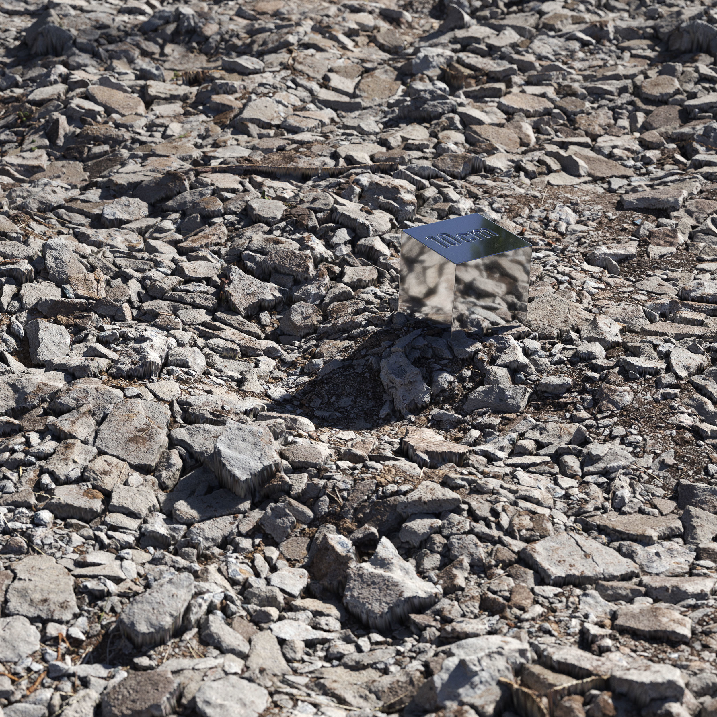 The surface of Concrete debris 3D model_3