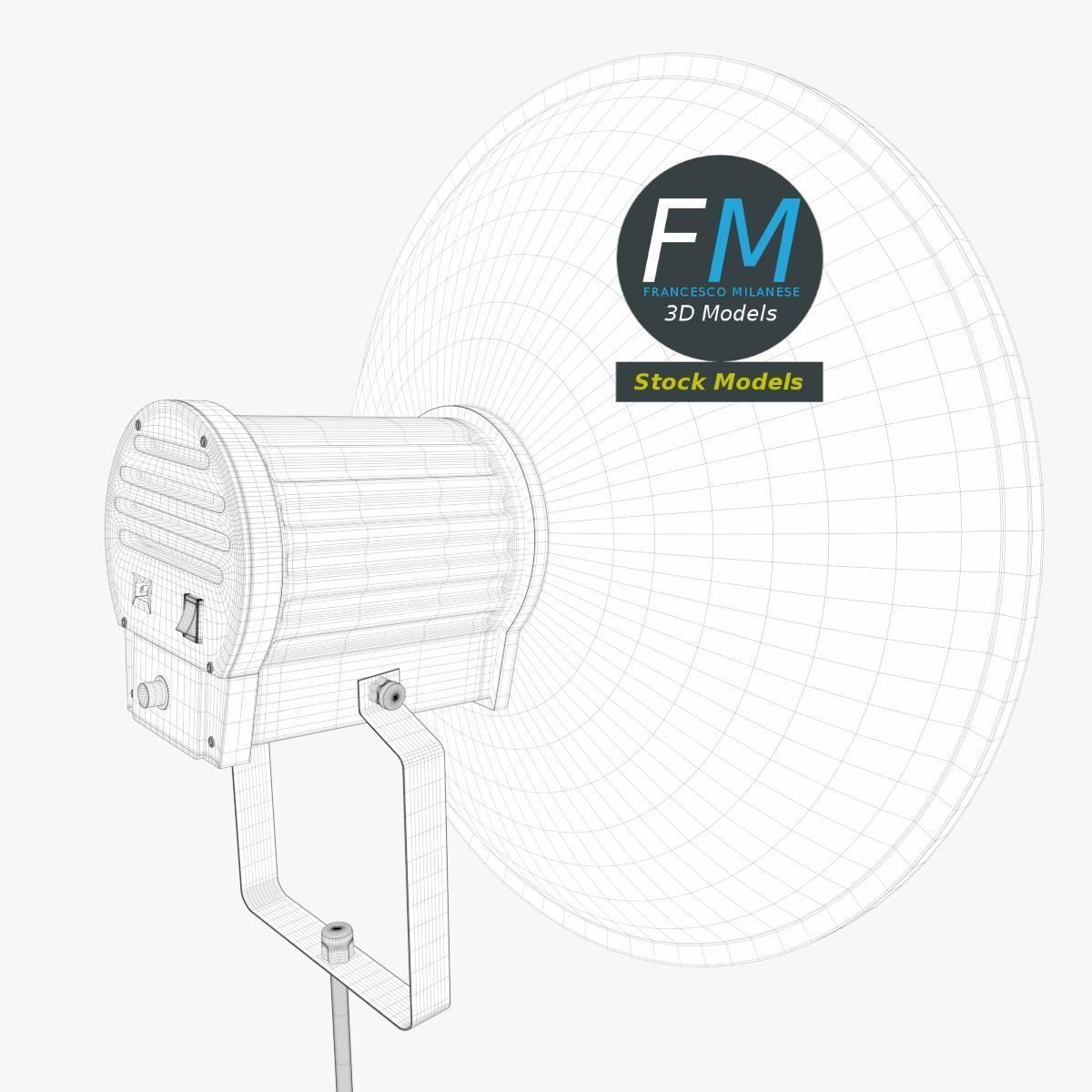 Beauty dish lamp on tripod 3D model_8