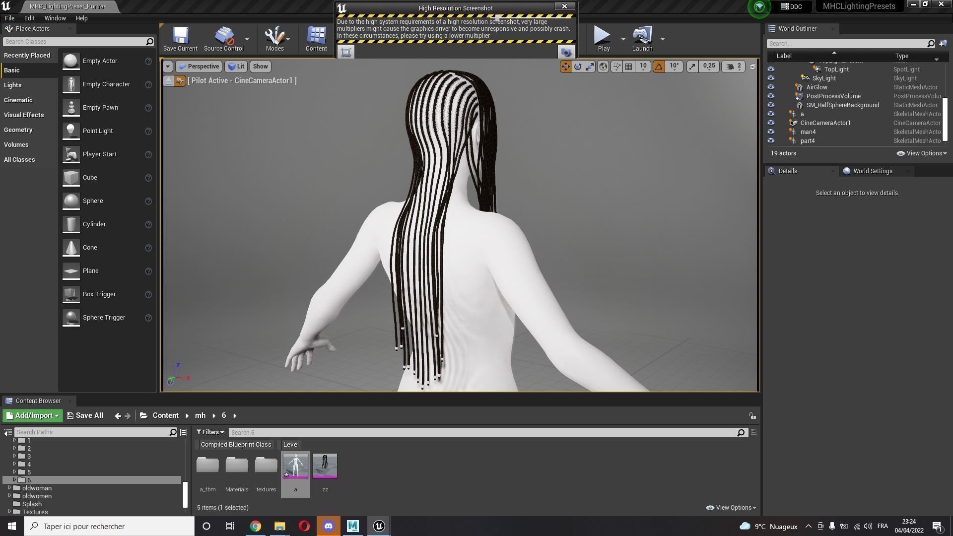 Realistic Braid Hair Rasta Low-poly 3D model_12