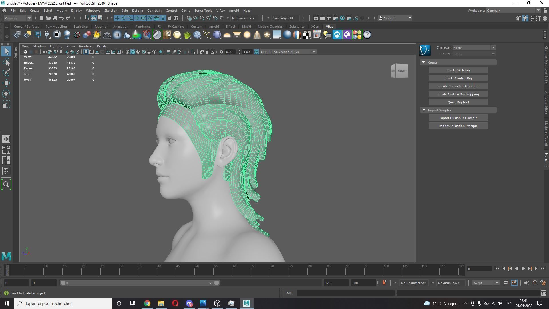 Real-time Realistic Hair Low-poly 3D model_11