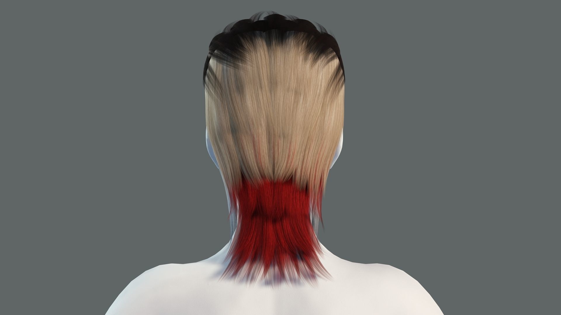 Real-time Realistic Hair Low-poly 3D model_6