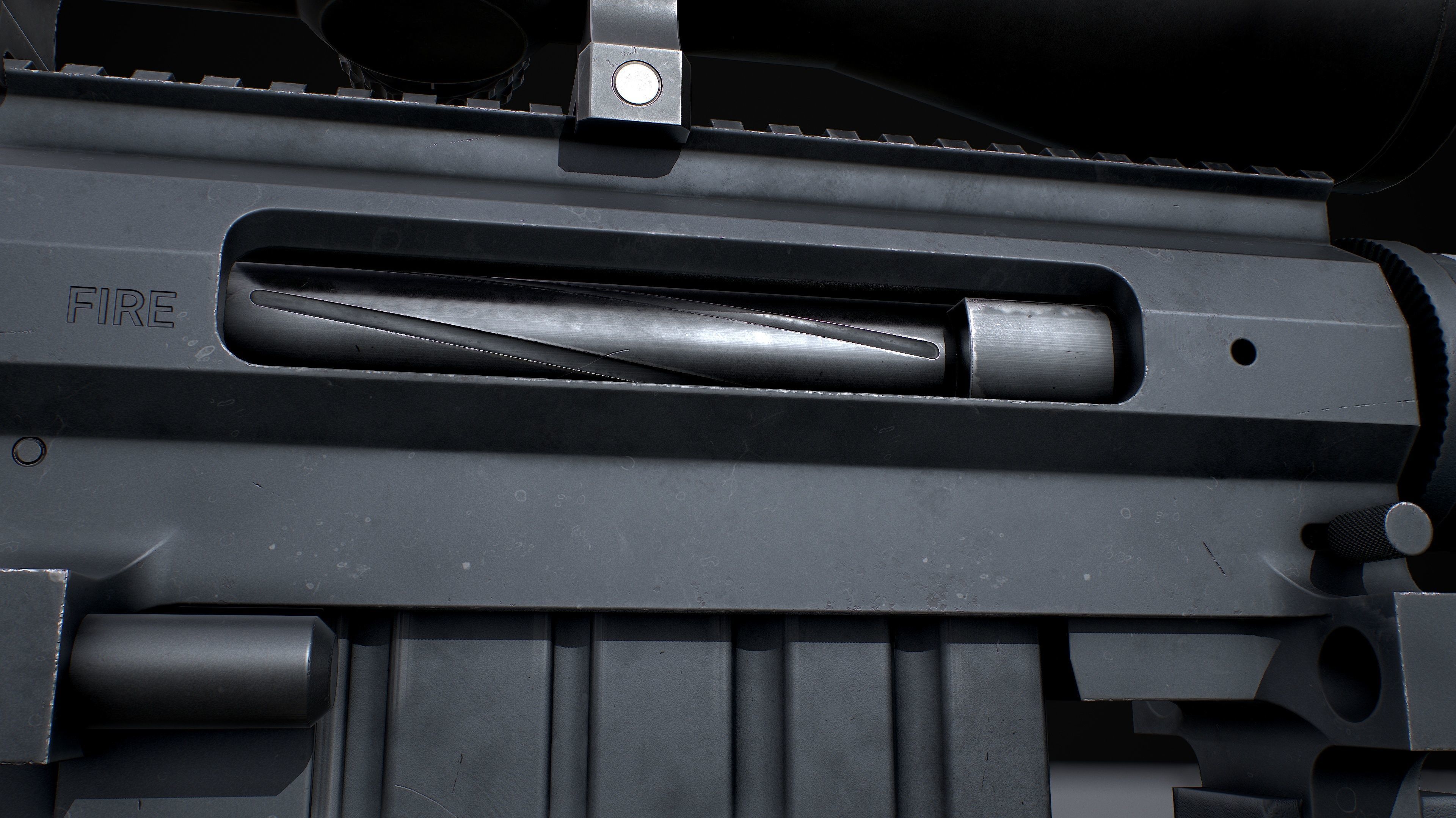 CHEYTAC M200 Low-poly 3D model_29