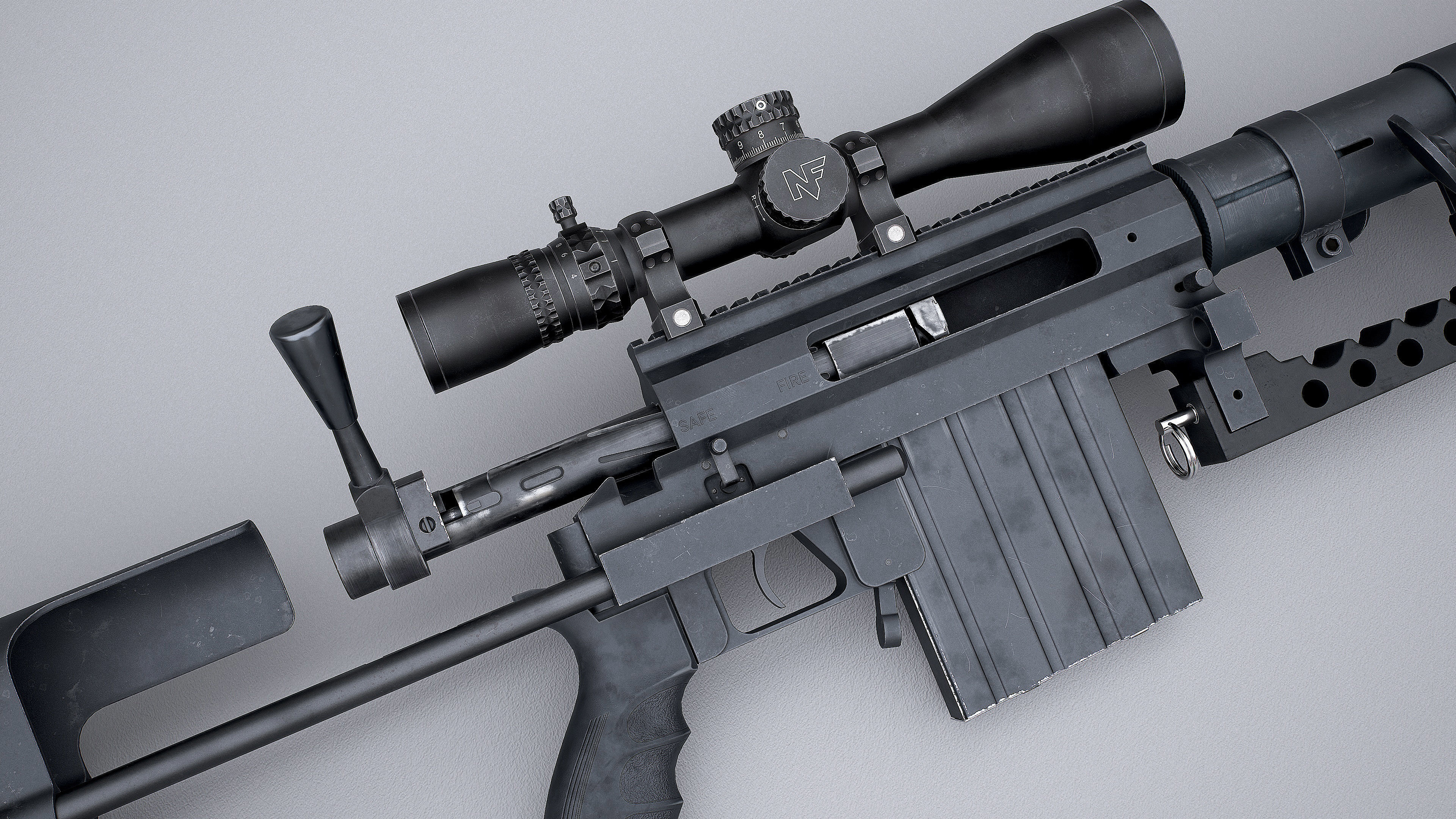 CHEYTAC M200 Low-poly 3D model_6