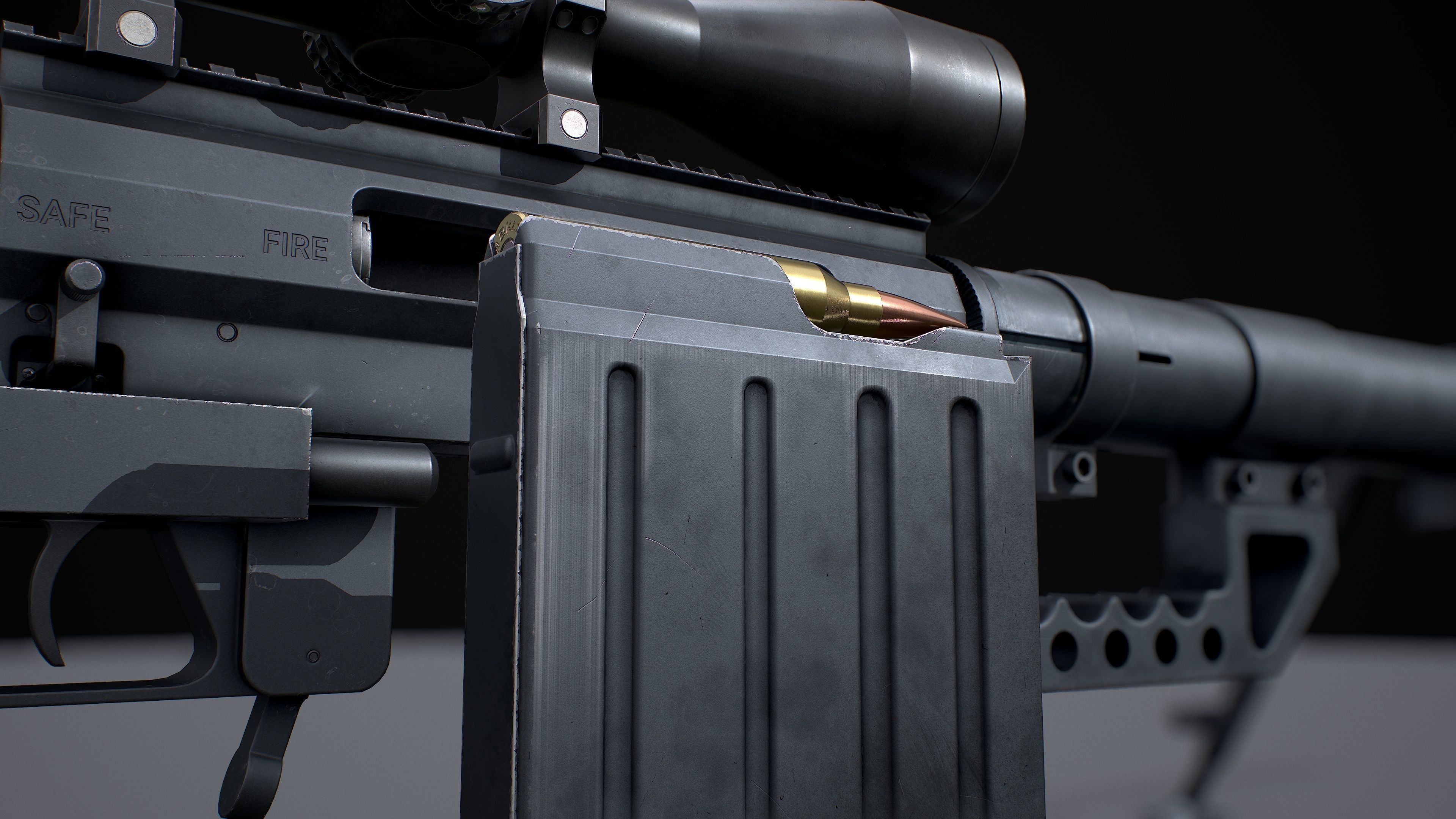 CHEYTAC M200 Low-poly 3D model_32