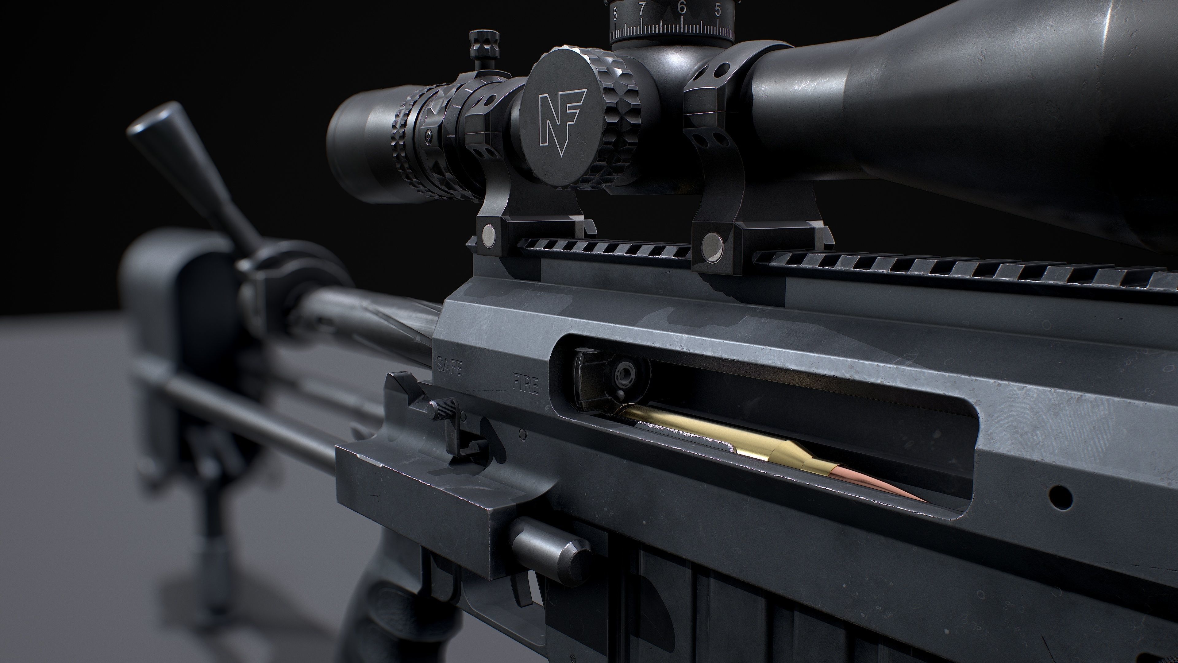 CHEYTAC M200 Low-poly 3D model_30