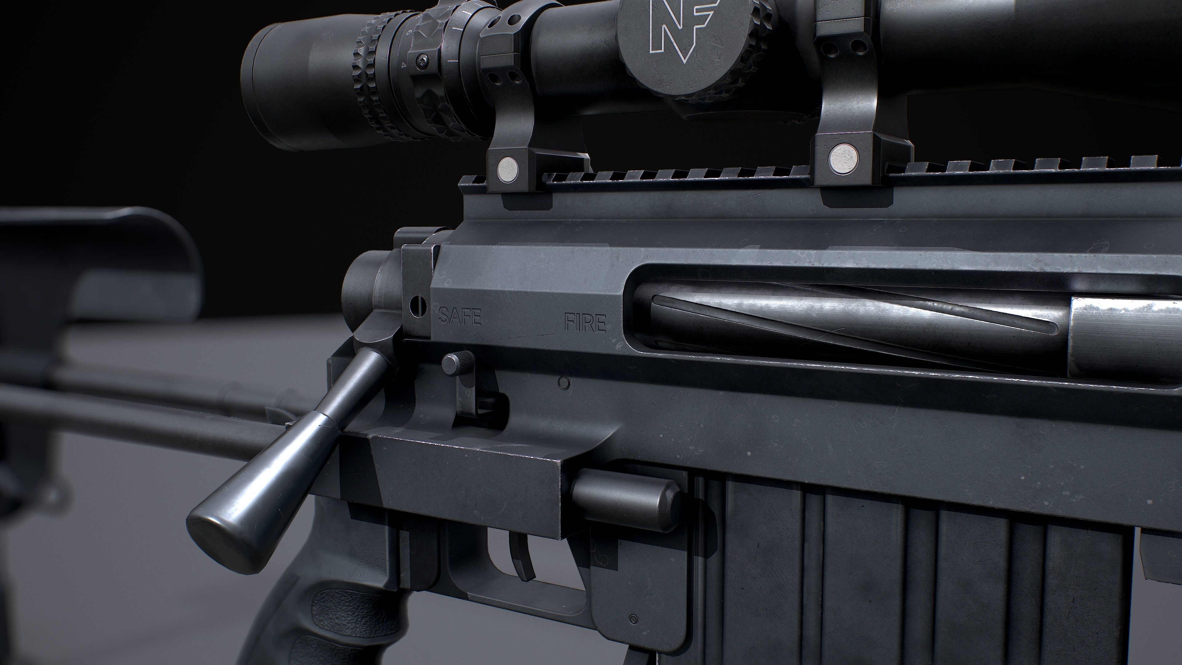 CHEYTAC M200 Low-poly 3D model_26