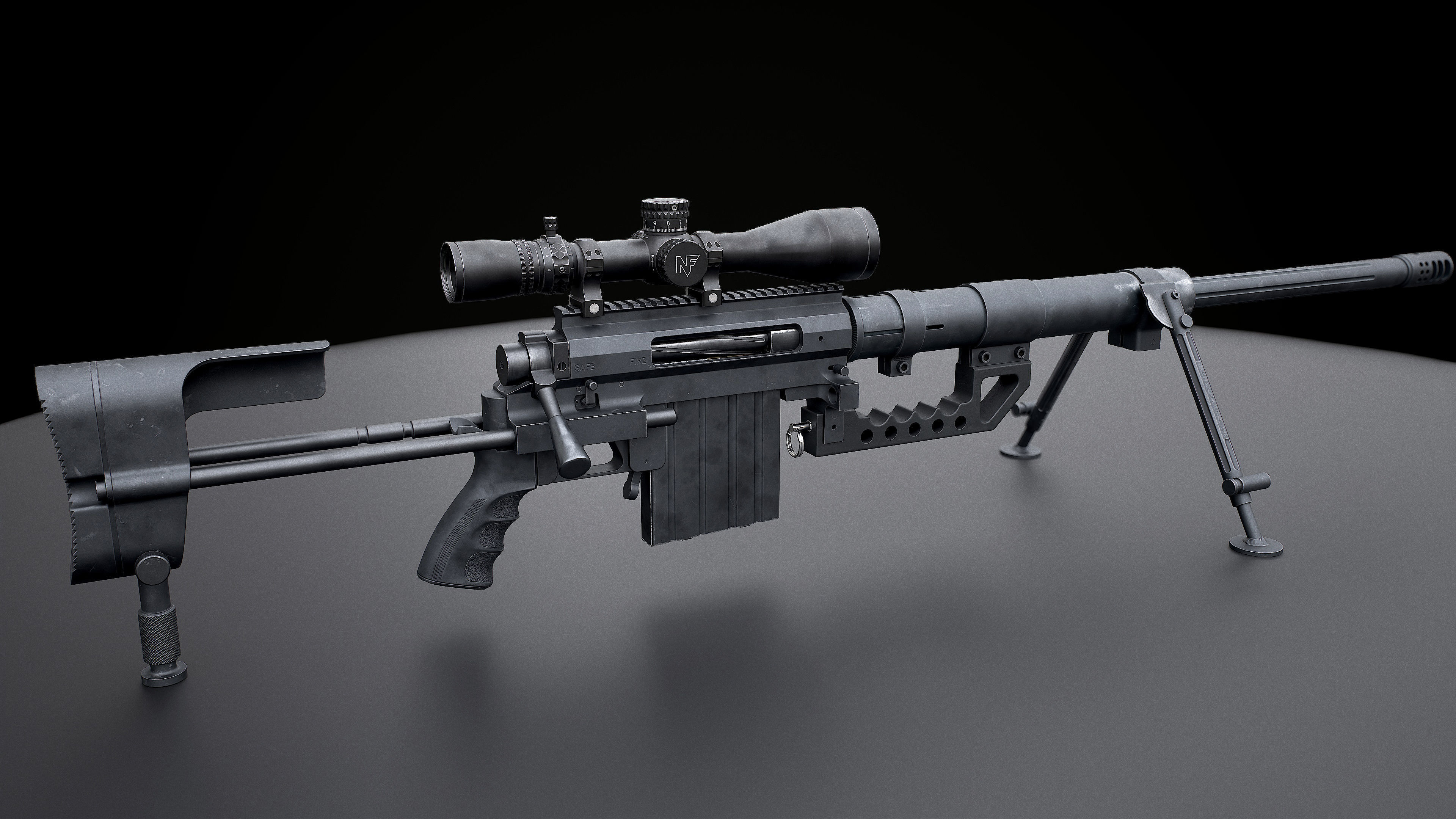 CHEYTAC M200 Low-poly 3D model_7