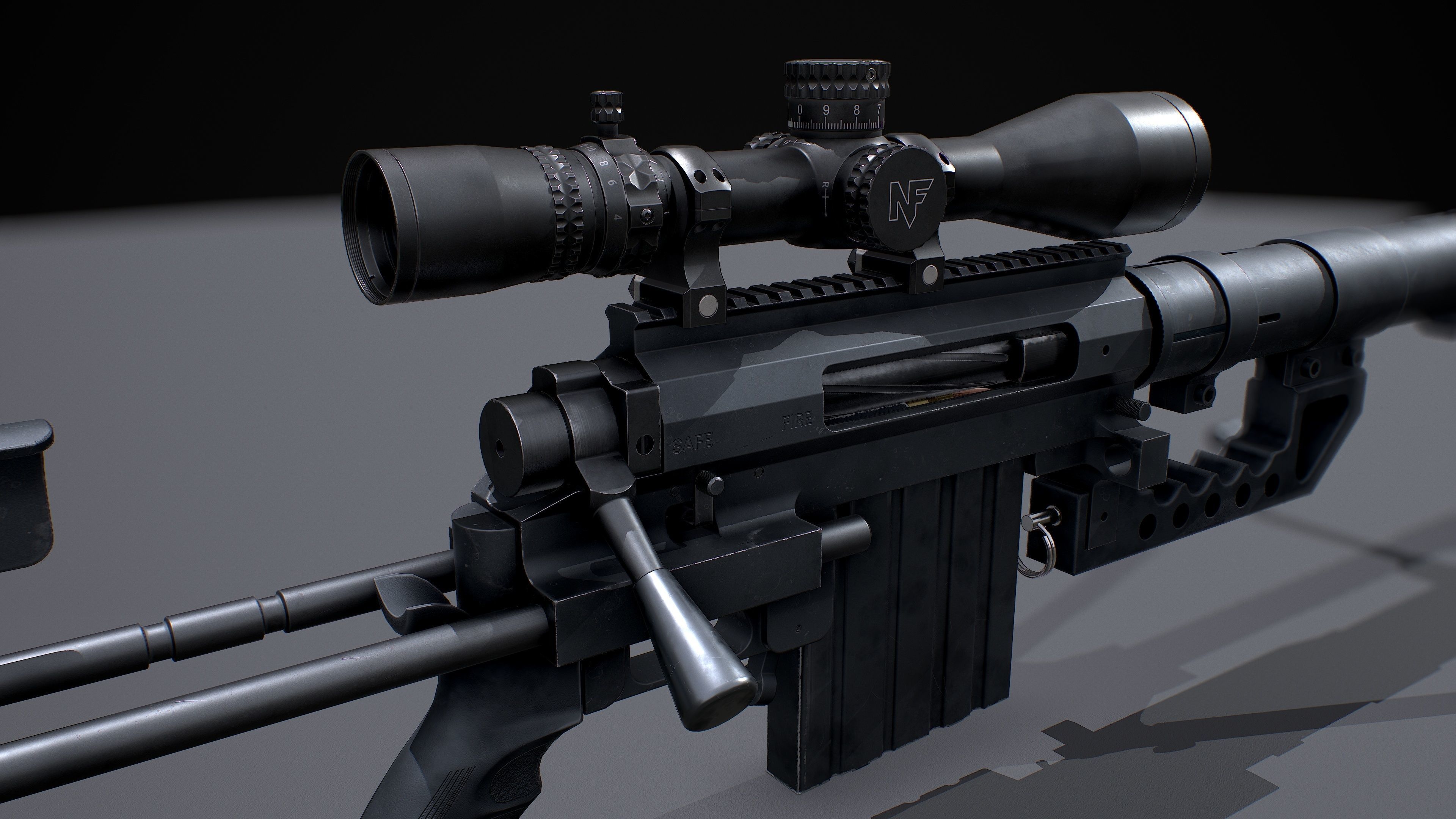 CHEYTAC M200 Low-poly 3D model_28