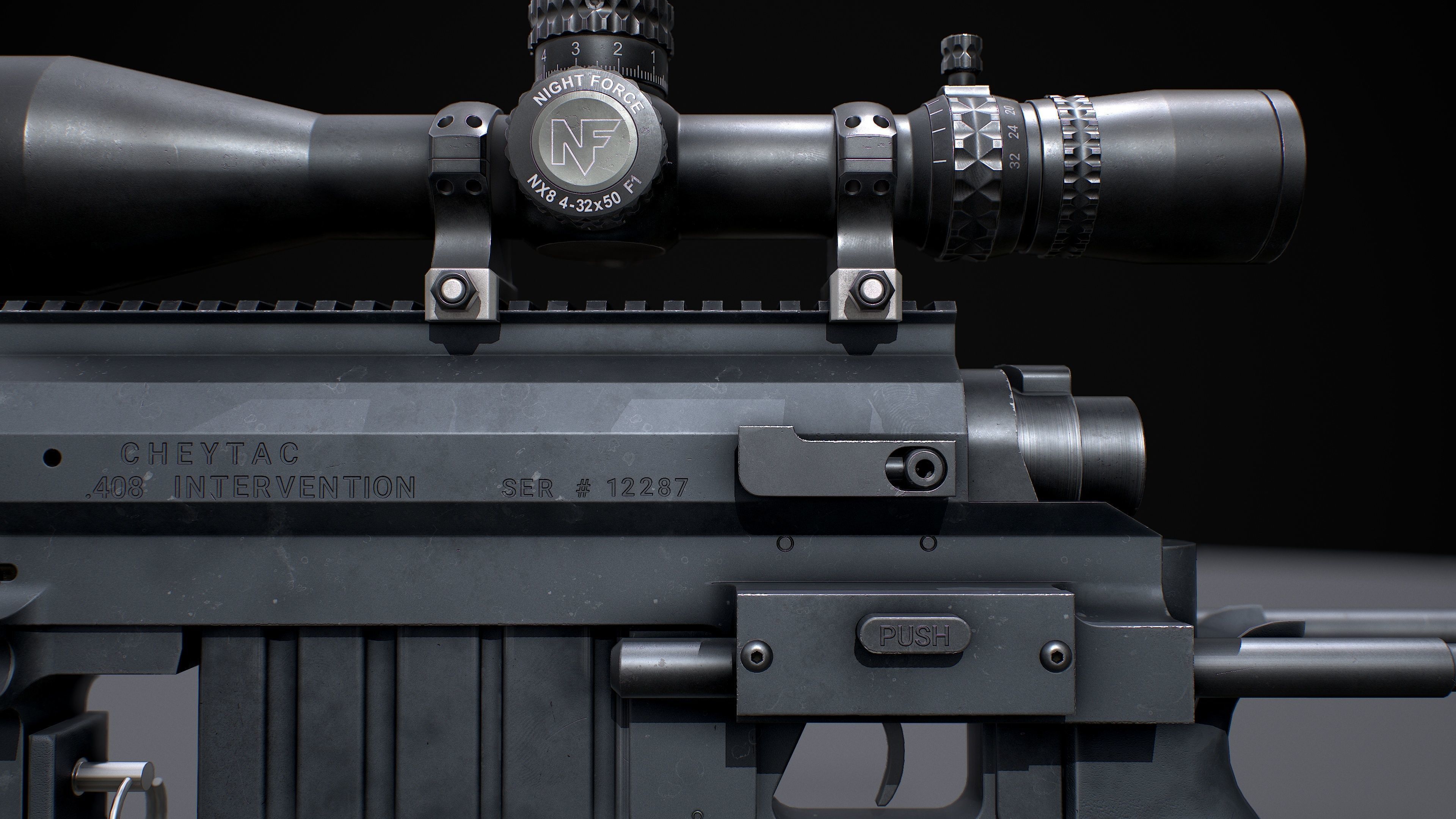 CHEYTAC M200 Low-poly 3D model_13