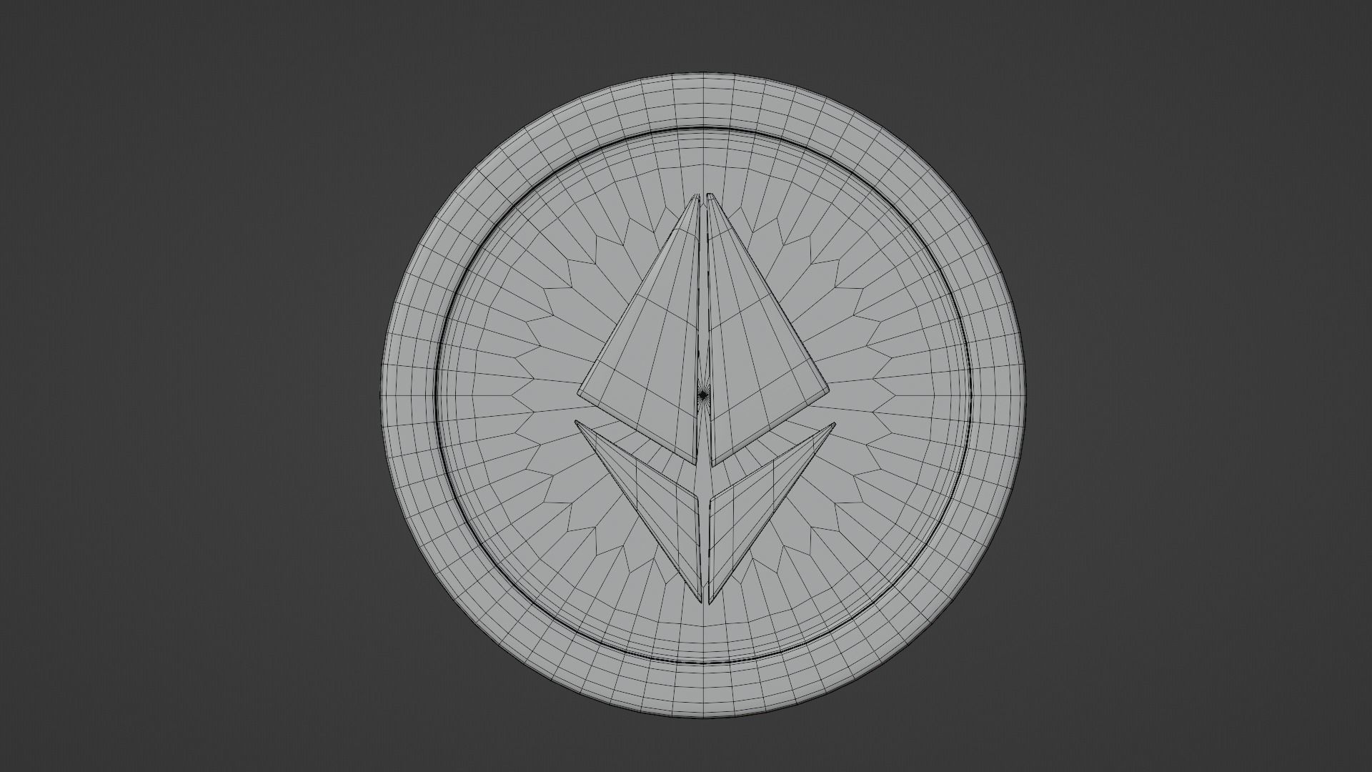 Ethereum Coin Low-poly 3D model_11