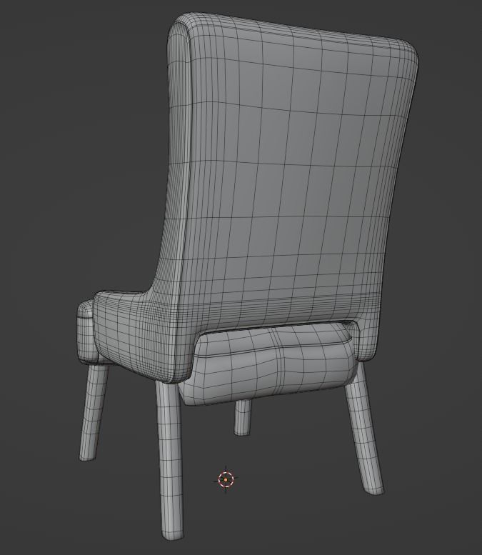 Modern  Chair 3D model_4