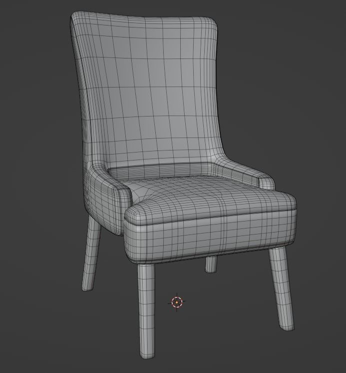 Modern  Chair 3D model_3