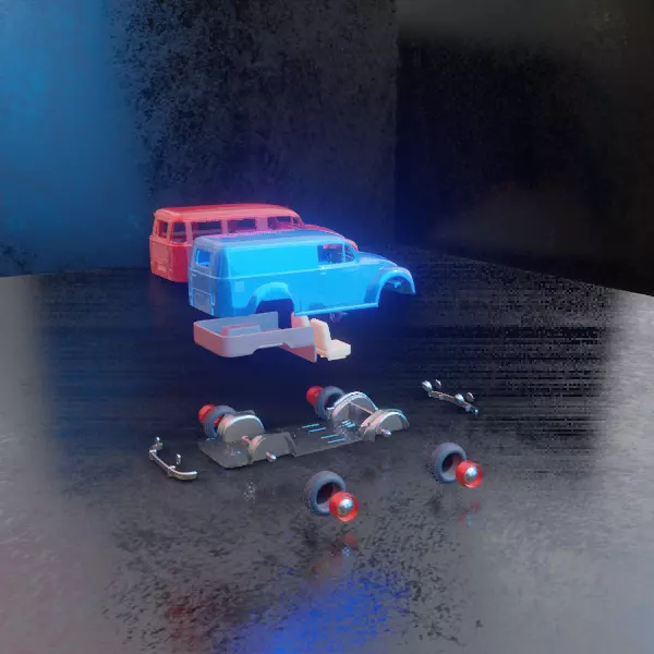 FULL KIT Beetle Van Fuskombi Station wagon 20fev22 3D print model_0