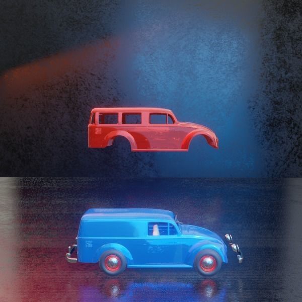 FULL KIT Beetle Van Fuskombi Station wagon 20fev22 3D print model_1