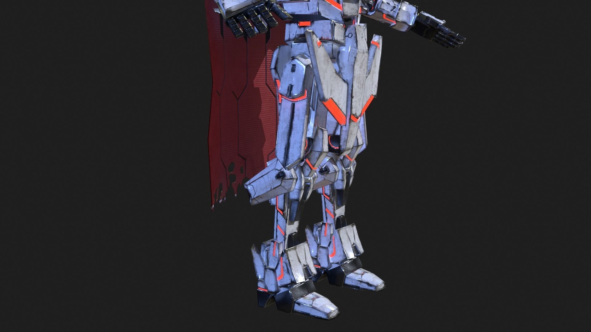 Cast Male SORO Low-poly 3D model_4