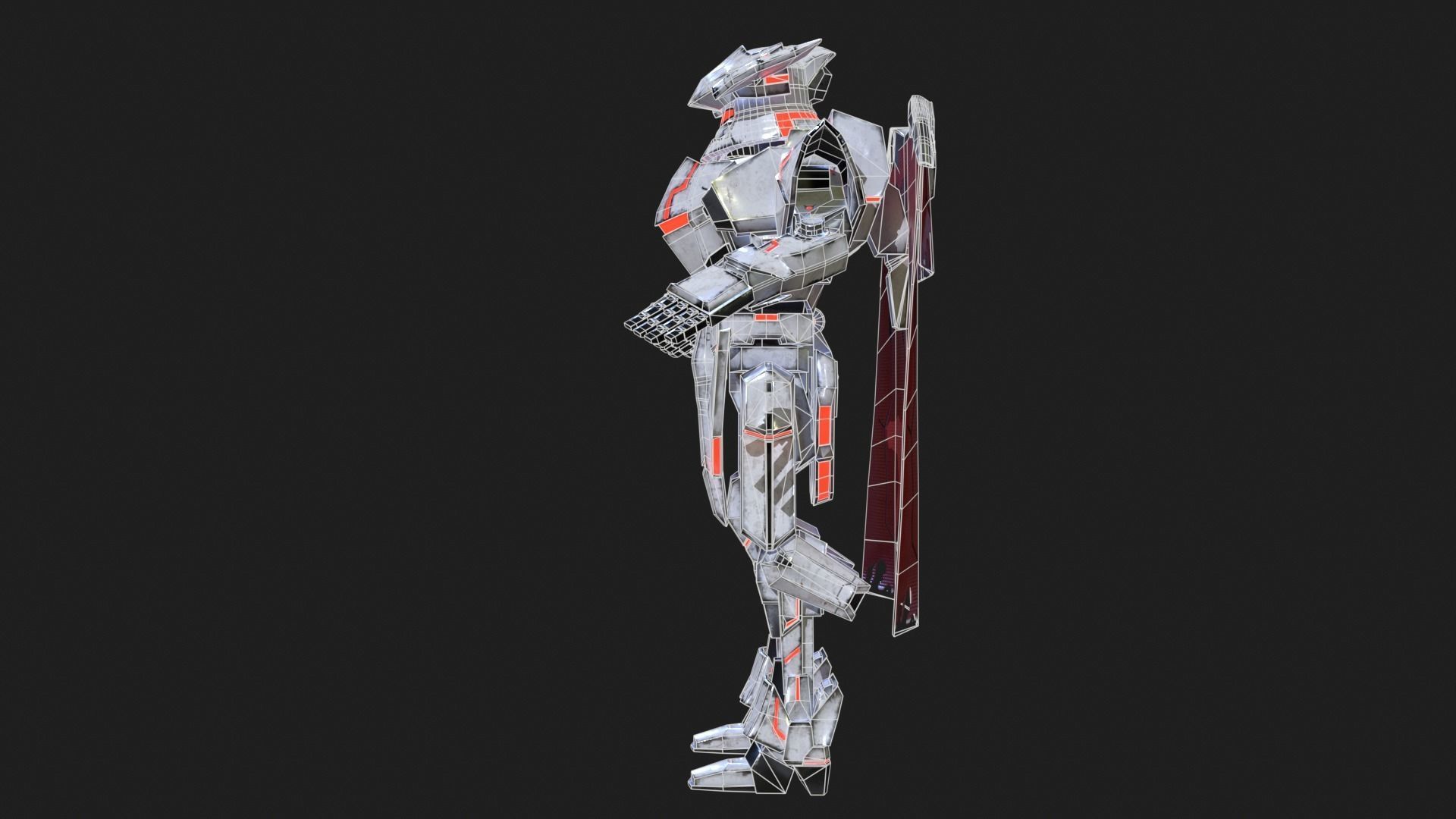 Cast Male SORO Low-poly 3D model_39
