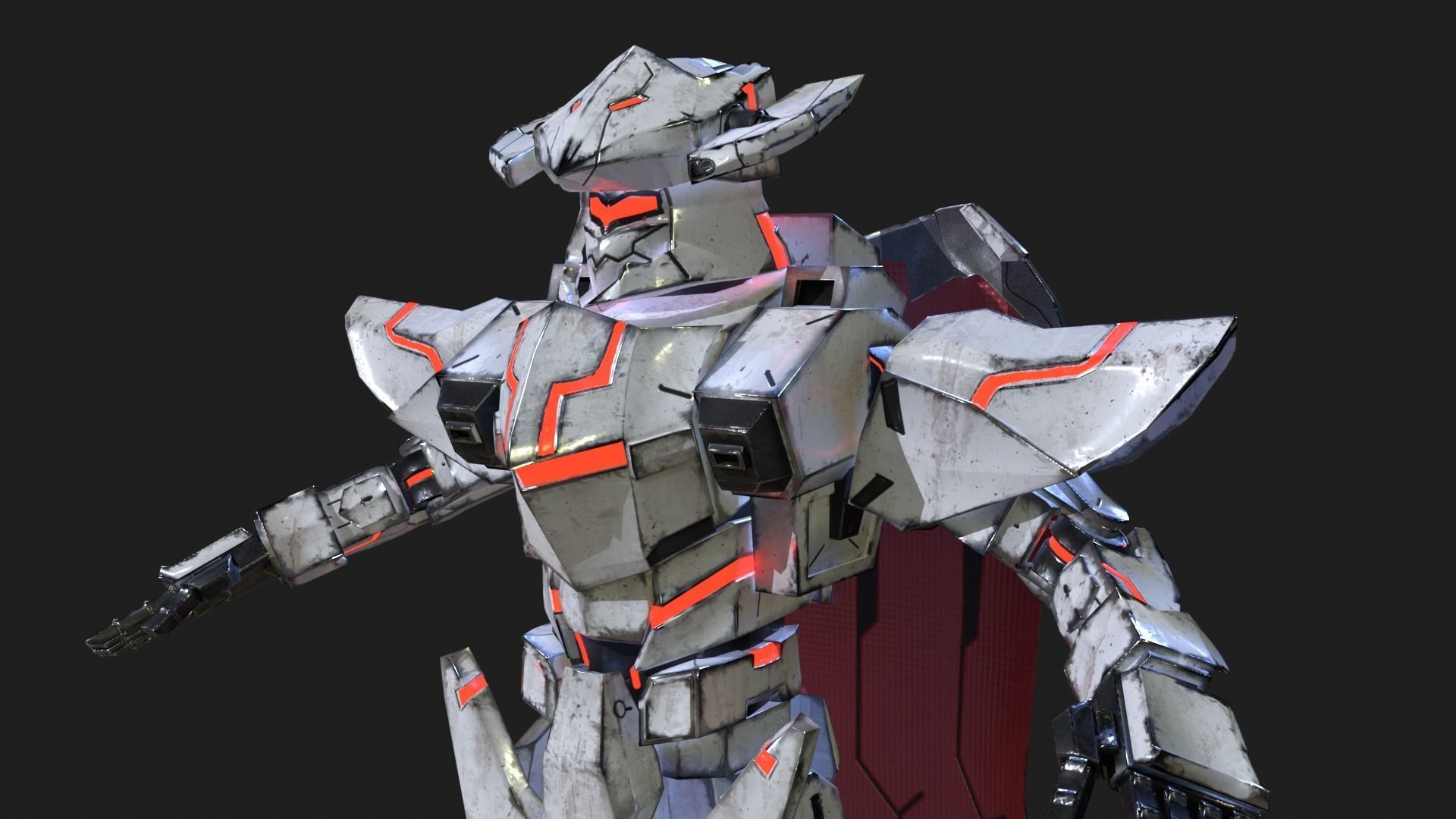 Cast Male SORO Low-poly 3D model_1