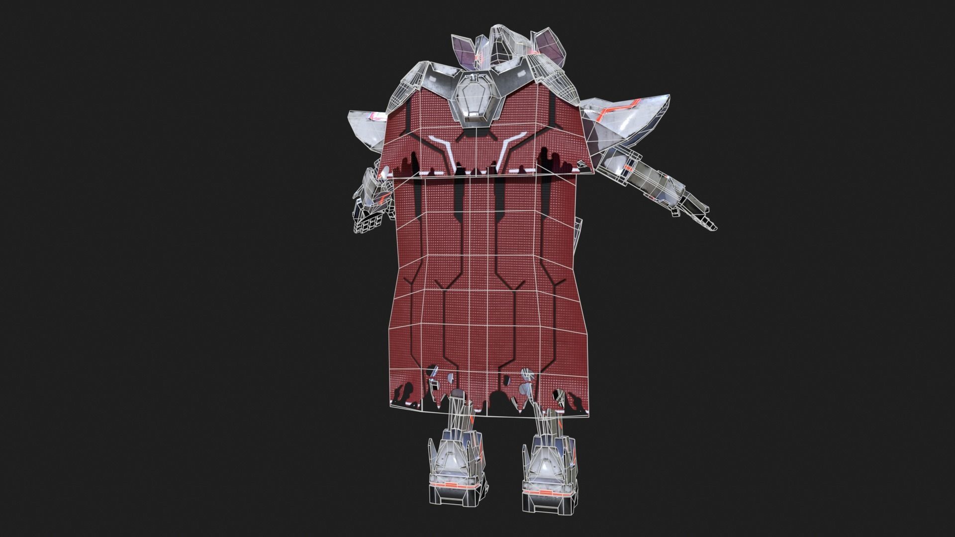 Cast Male SORO Low-poly 3D model_33