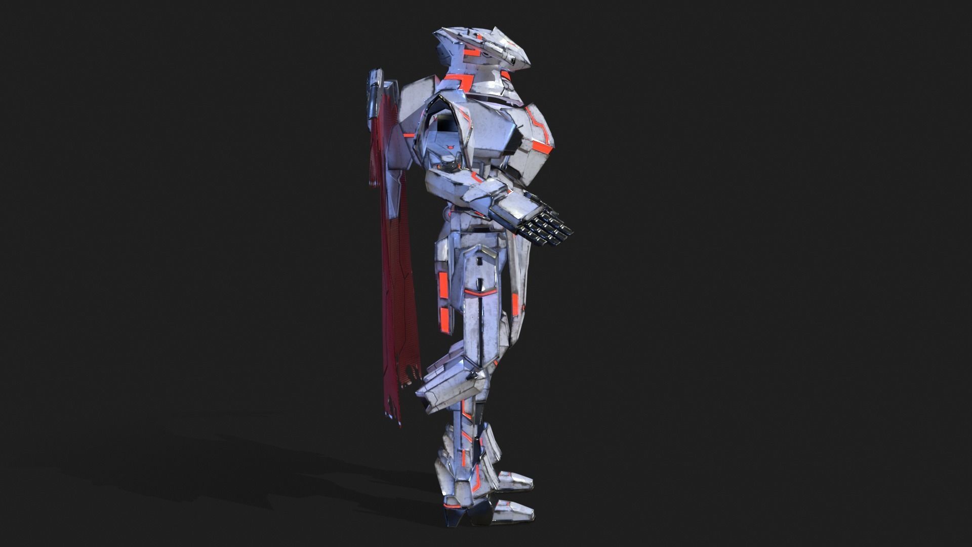 Cast Male SORO Low-poly 3D model_12