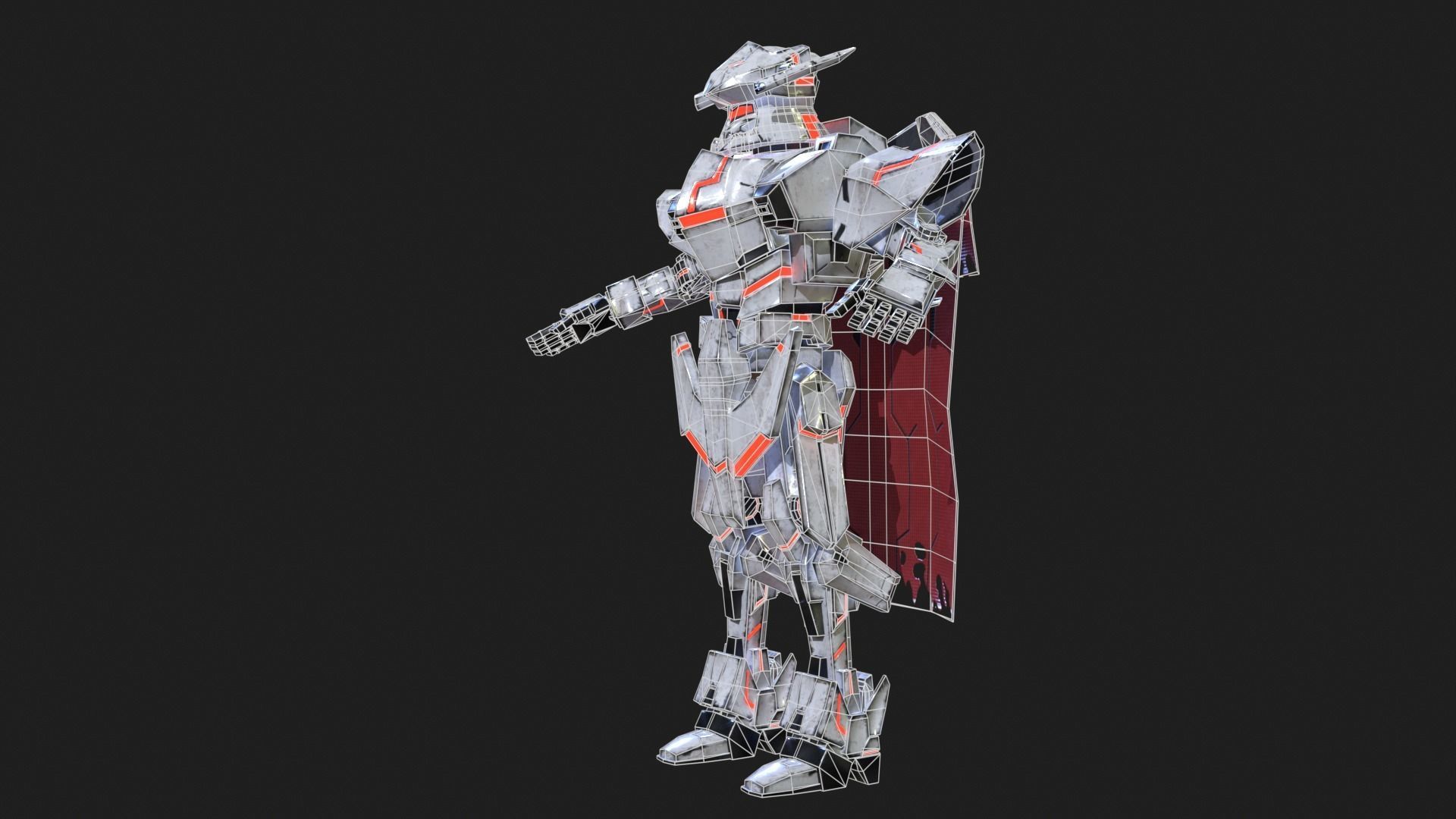 Cast Male SORO Low-poly 3D model_41