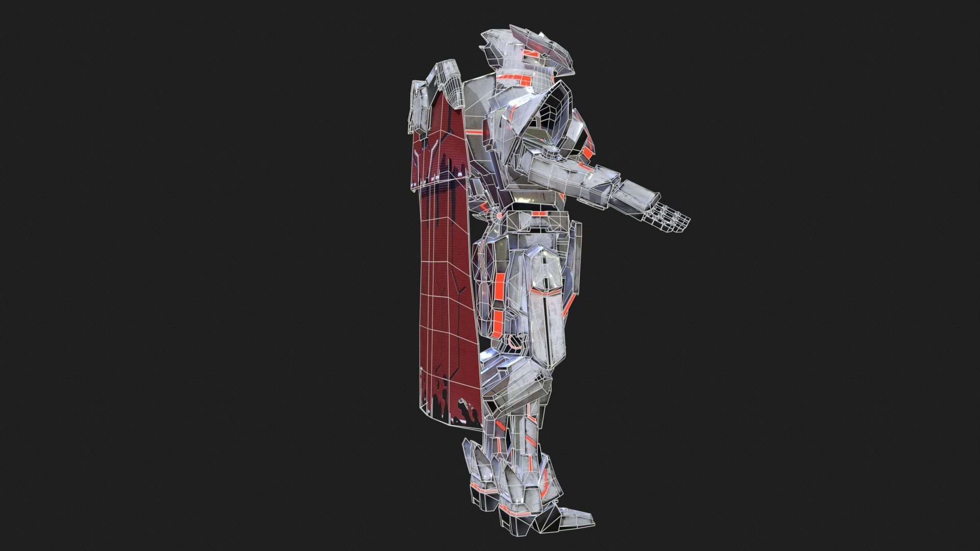 Cast Male SORO Low-poly 3D model_30