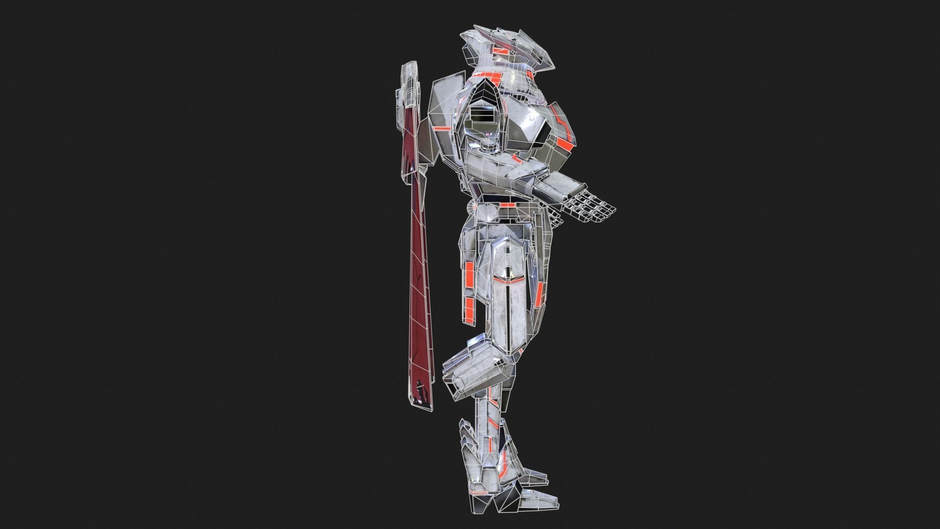 Cast Male SORO Low-poly 3D model_29