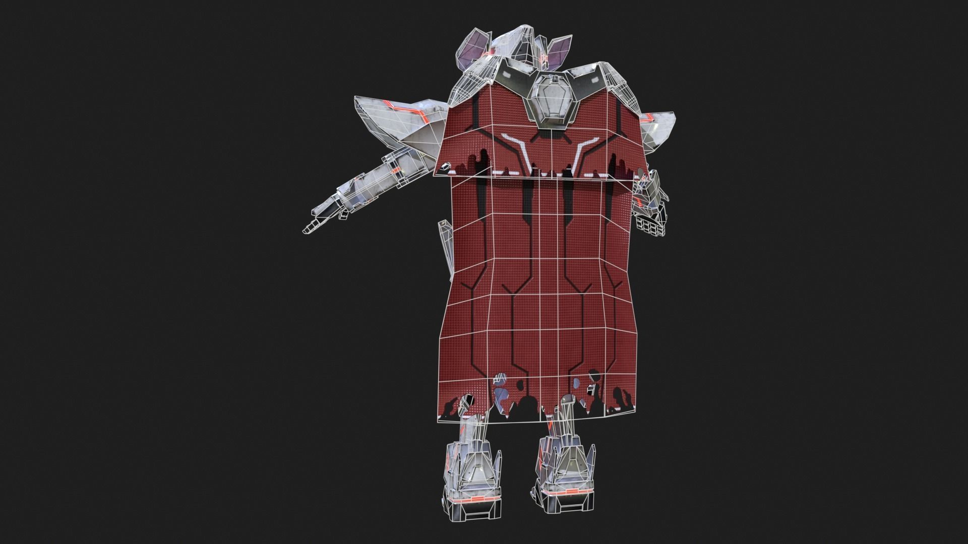 Cast Male SORO Low-poly 3D model_35