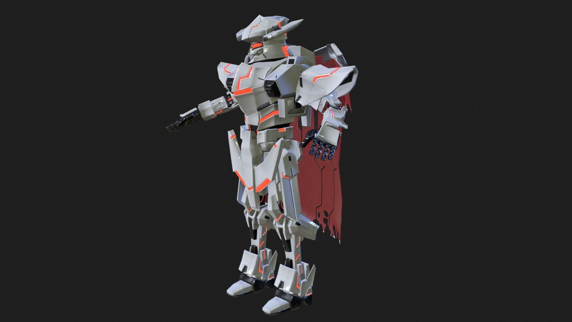 Cast Male SORO Low-poly 3D model_16