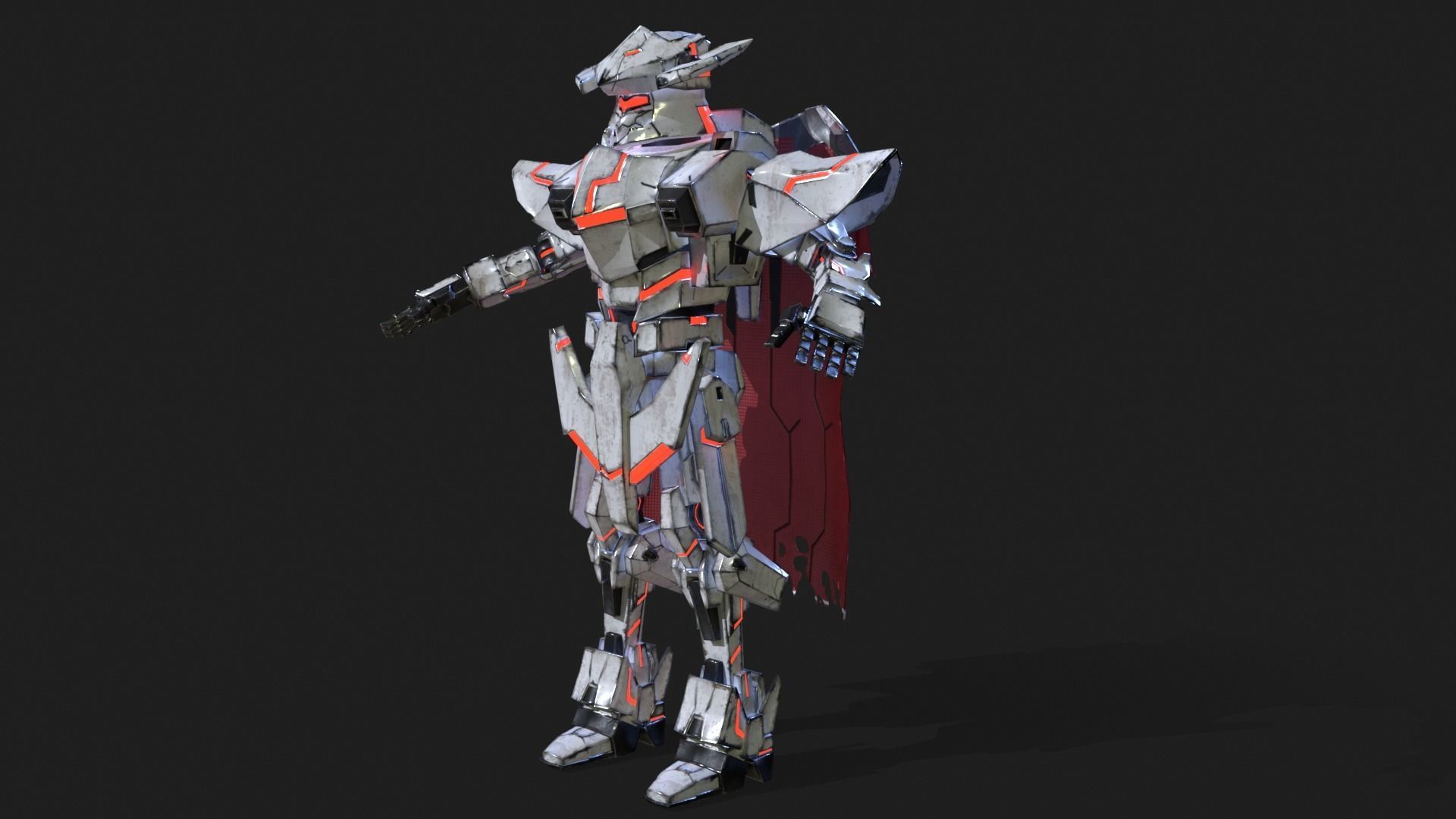 Cast Male SORO Low-poly 3D model_7