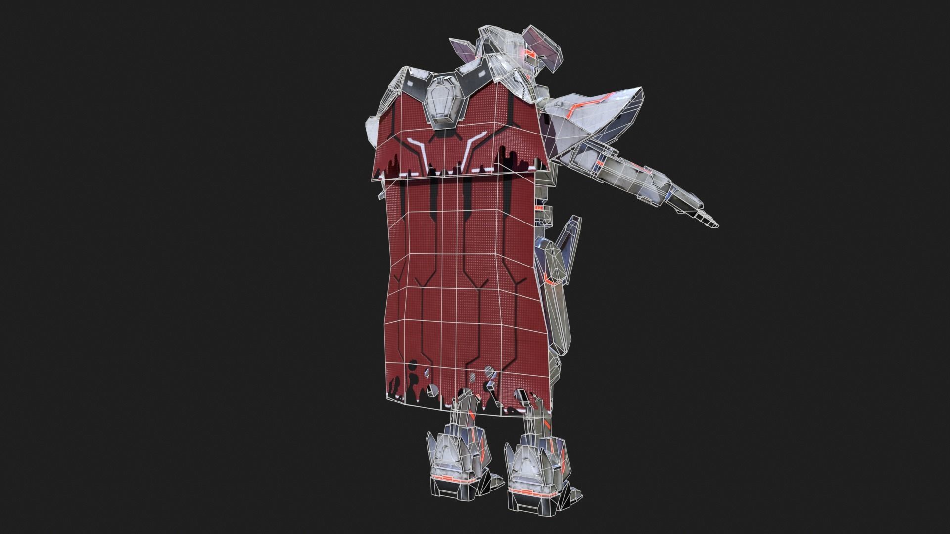 Cast Male SORO Low-poly 3D model_32