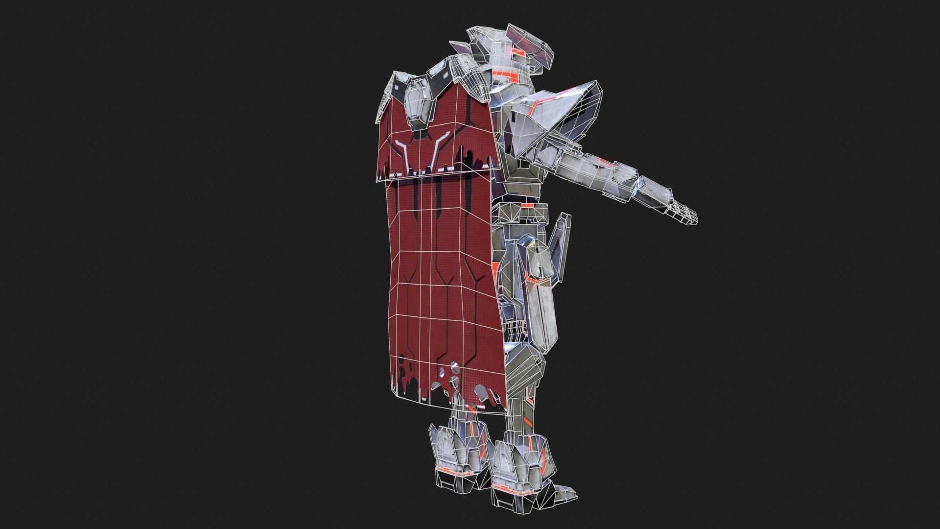 Cast Male SORO Low-poly 3D model_31