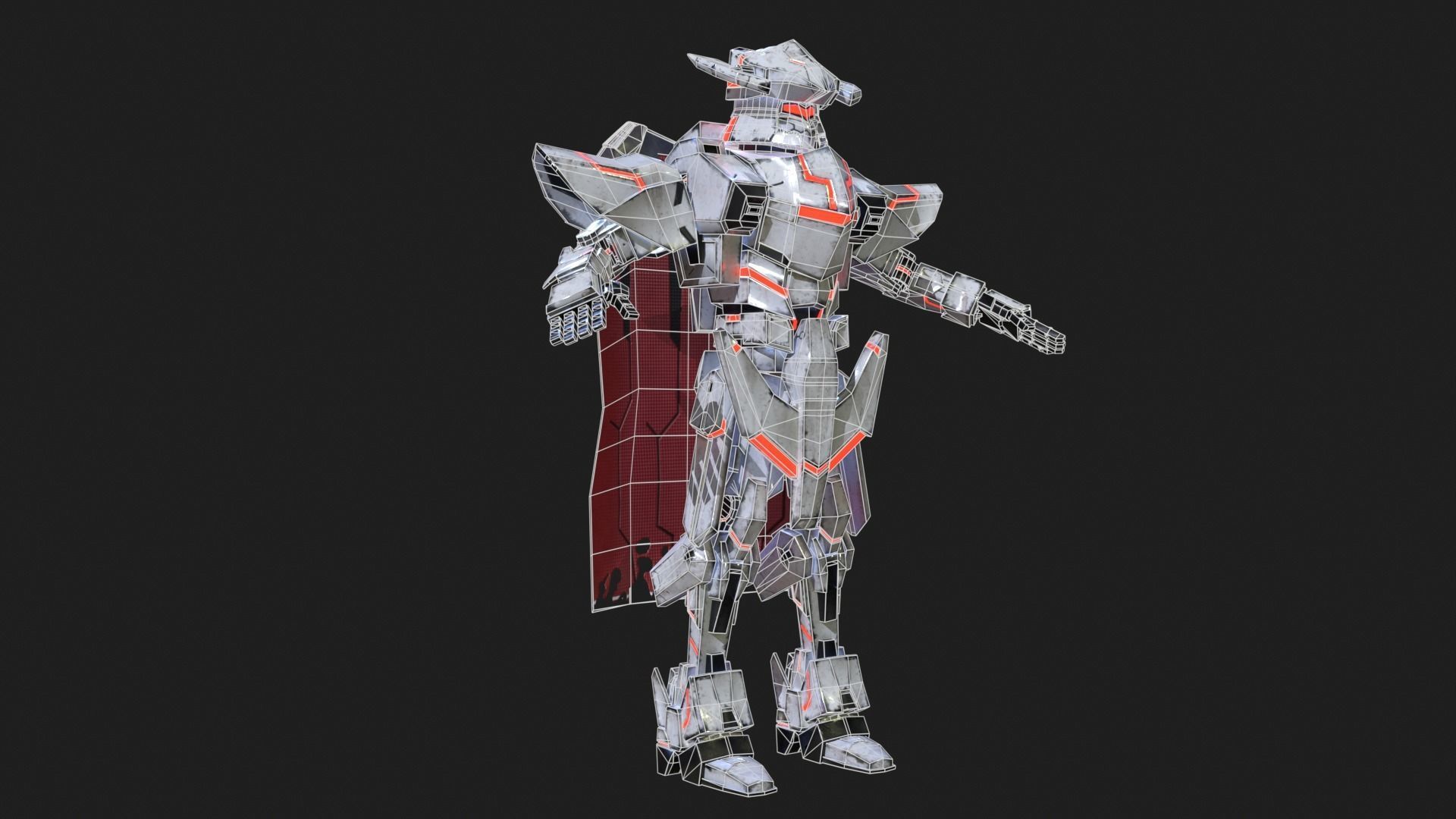 Cast Male SORO Low-poly 3D model_26