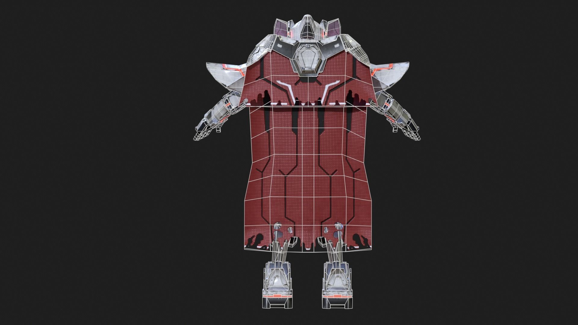 Cast Male SORO Low-poly 3D model_34