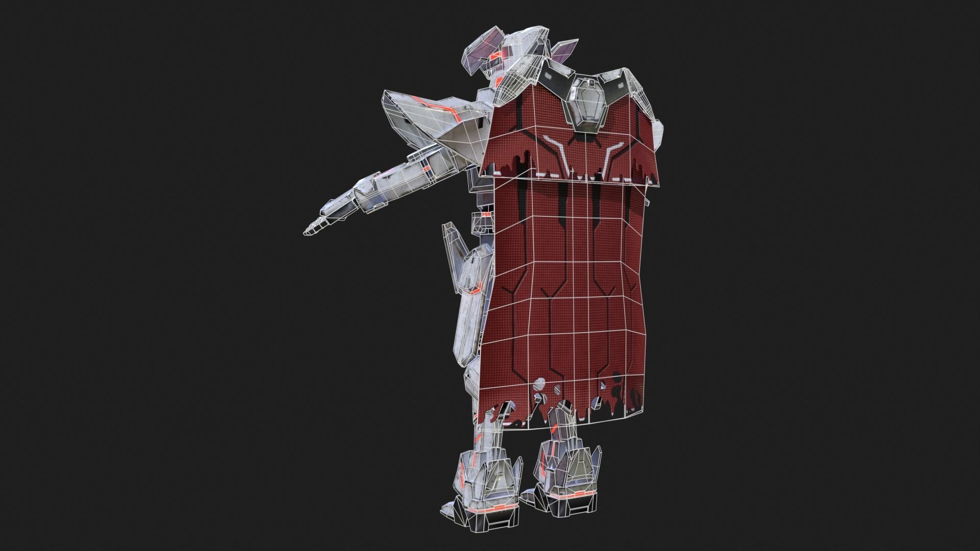 Cast Male SORO Low-poly 3D model_36