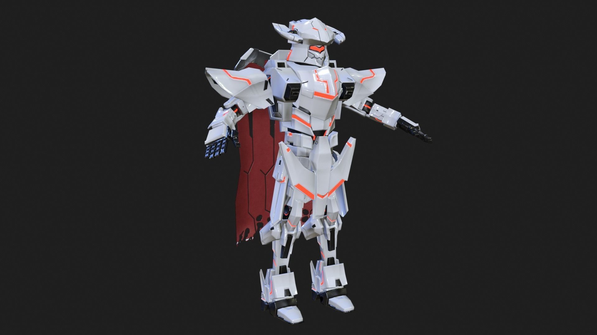 Cast Male SORO Low-poly 3D model_22