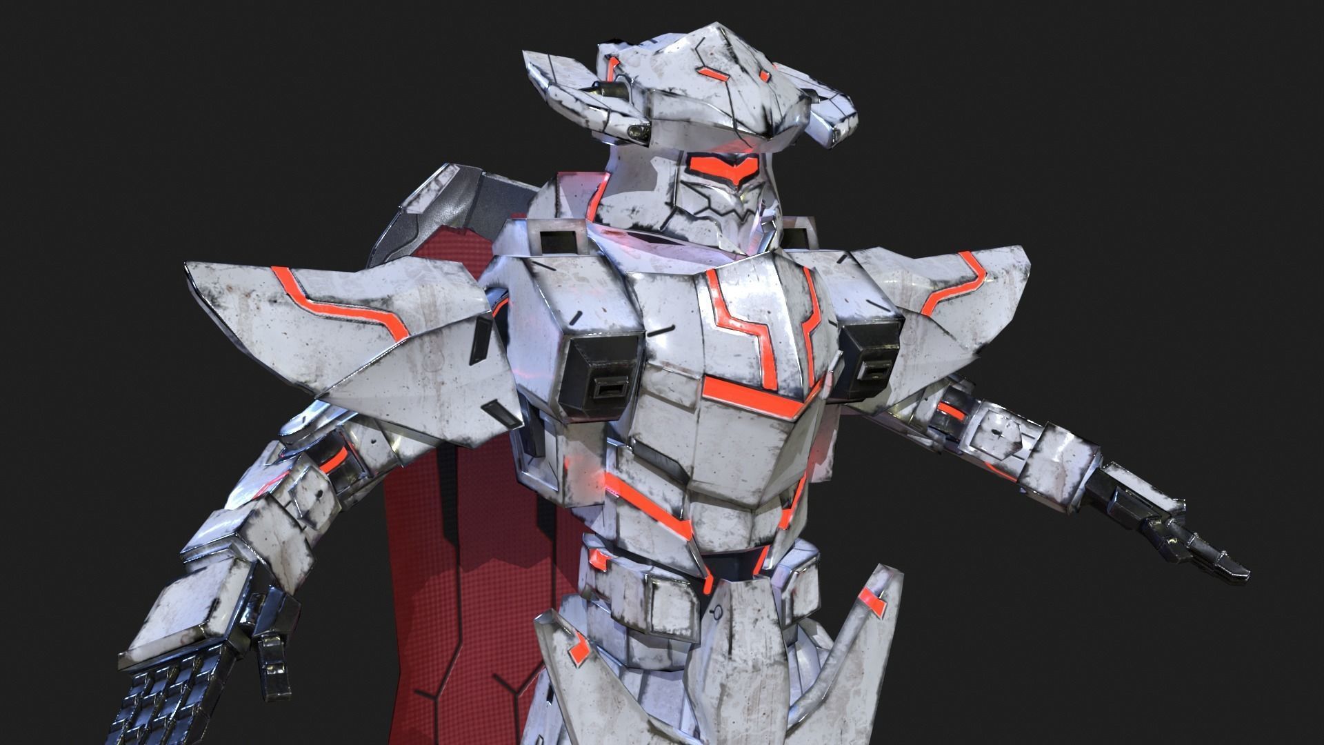 Cast Male SORO Low-poly 3D model_2