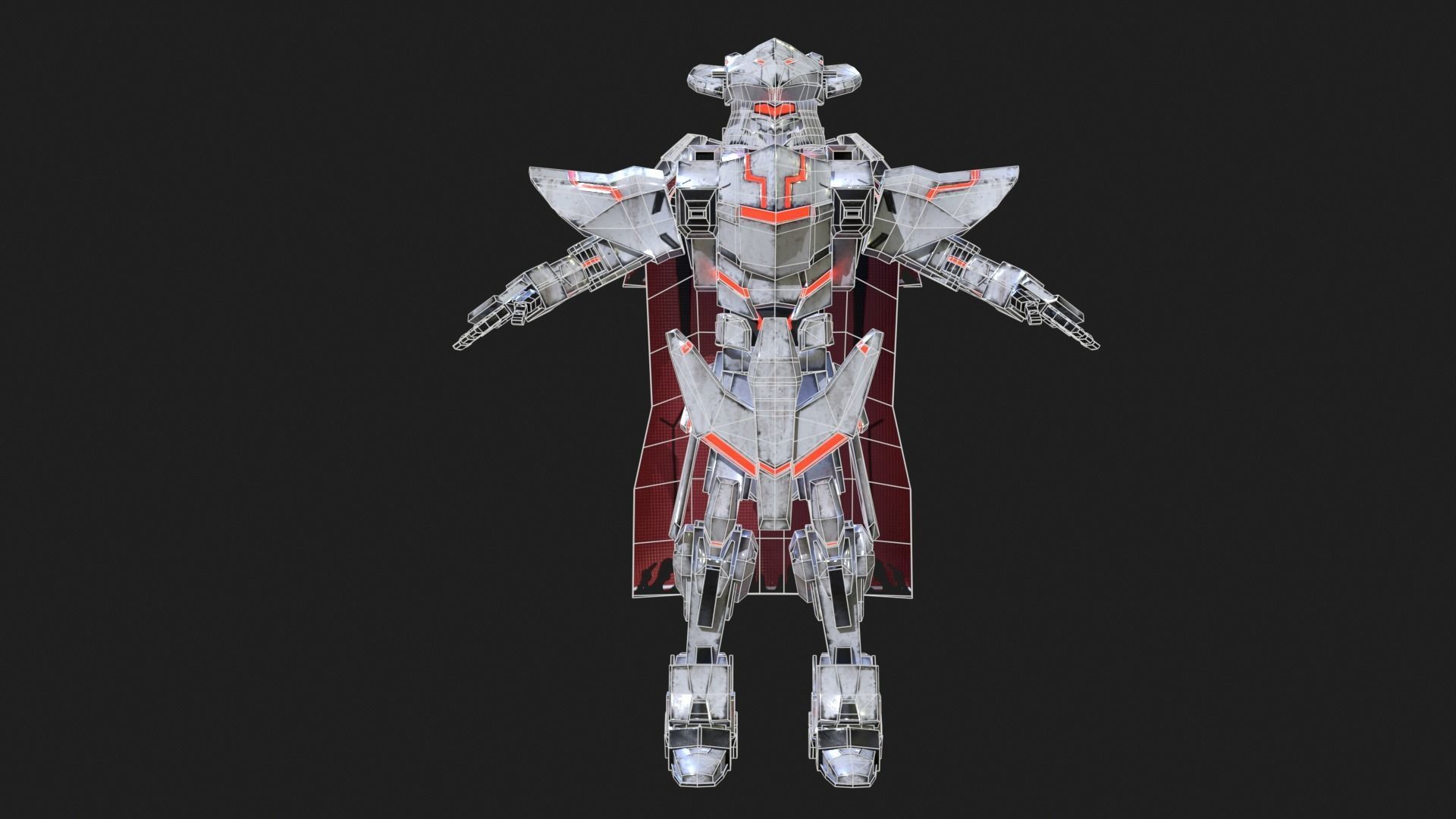 Cast Male SORO Low-poly 3D model_24