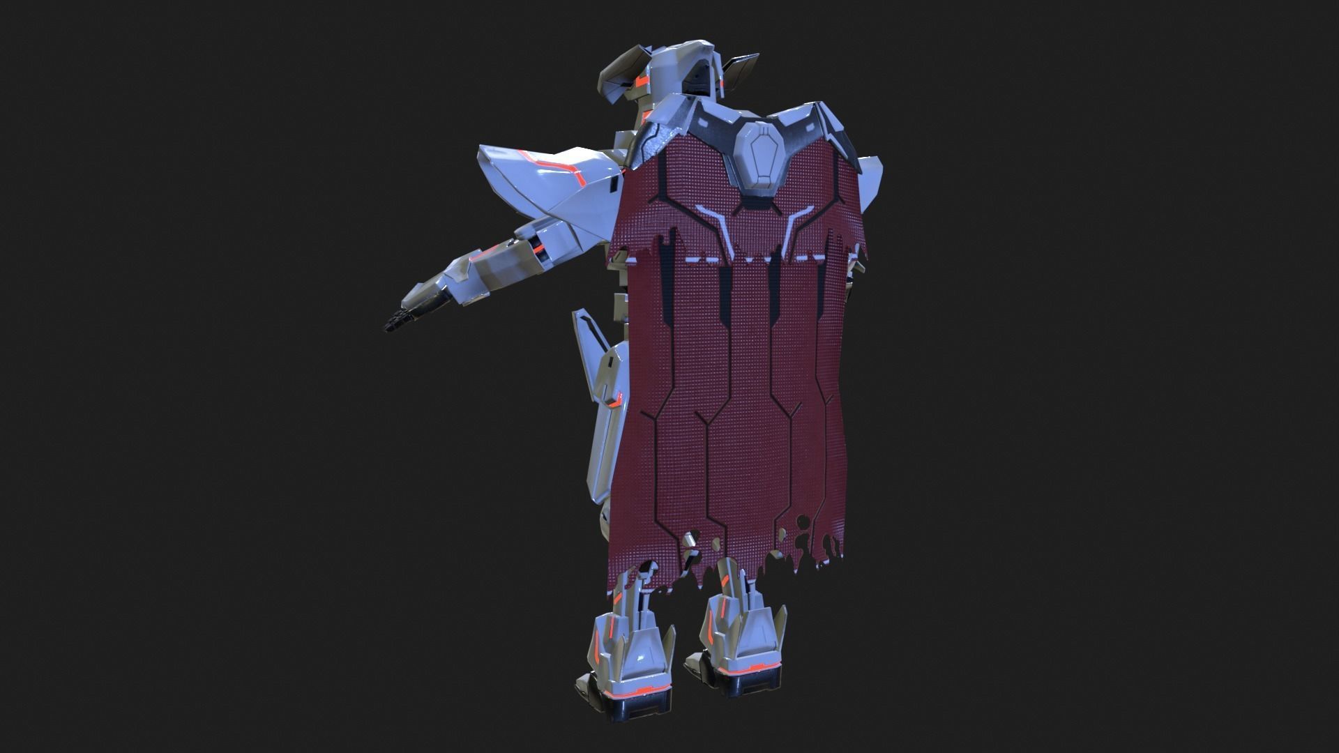 Cast Male SORO Low-poly 3D model_18