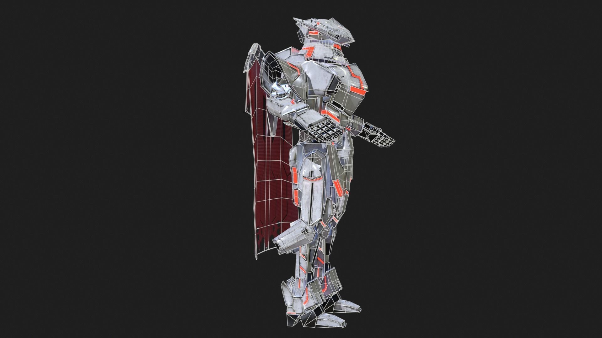 Cast Male SORO Low-poly 3D model_28