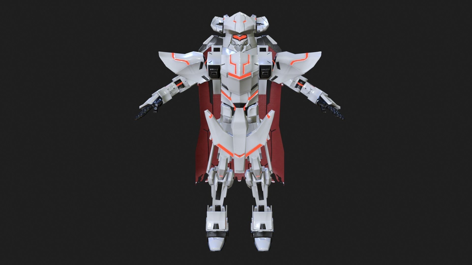 Cast Male SORO Low-poly 3D model_15