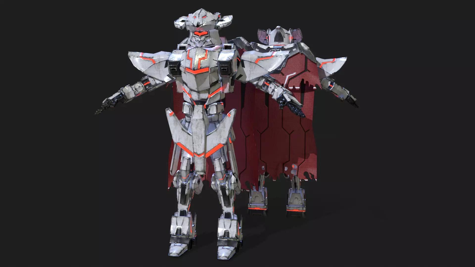 Cast Male SORO Low-poly 3D model_0