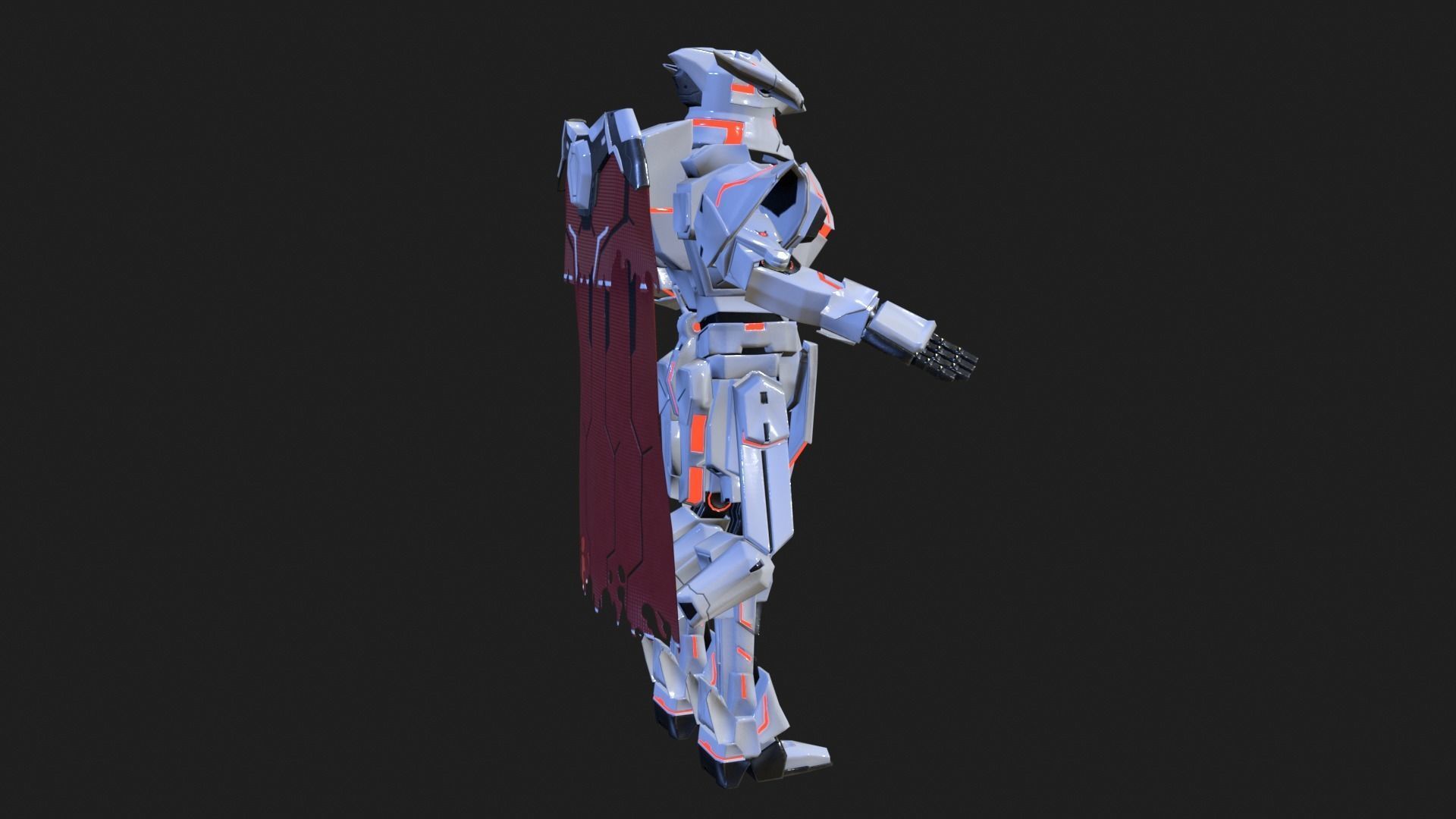 Cast Male SORO Low-poly 3D model_20
