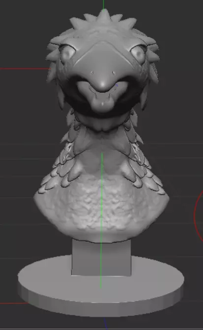Bust of a Bird Free 3D print model