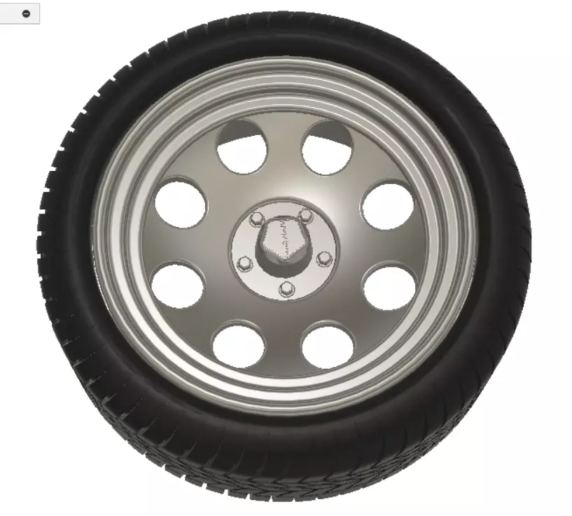 AR Baja Wheels with Tires and Brakes for 3D Printing 3D print model_0