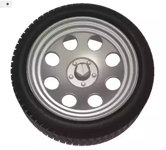 AR Baja Wheels with Tires and Brakes for 3D Printing 3D print model