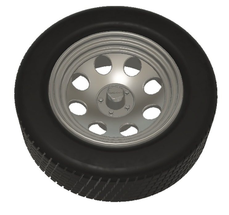 AR Baja Wheels with Tires and Brakes for 3D Printing 3D print model_5